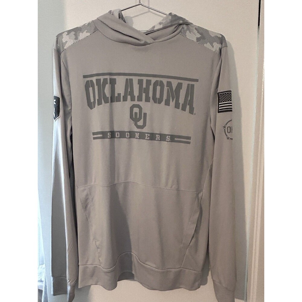Colosseum Oklahoma OU Sooners OHT Black Hooded Shirt Men S Military Hoodie USA